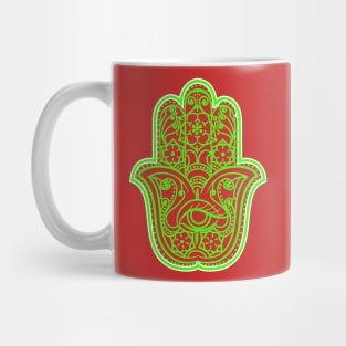 Hamsa Hand amulet. Hand of Fatima Mug